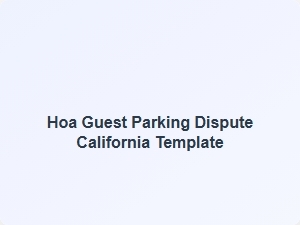 Hoa Guest Parking Dispute California Template