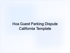 Hoa Guest Parking Dispute Resolution Template California