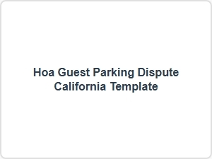 Hoa Guest Parking Dispute California Template